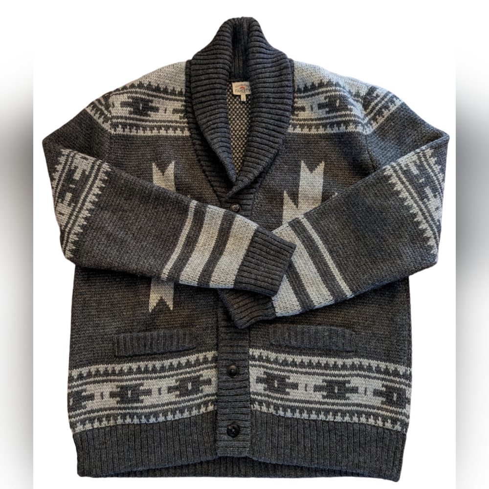 Faherty Steven Paul Judd Thunderbird Cardigan - Size XL